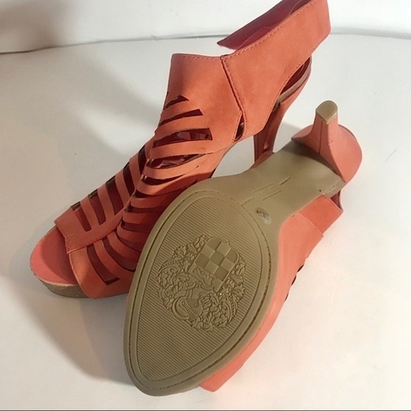 New Vince Camuto Poseidon Platform Sandal Coral Size 7.5 - Picture 5 of 9